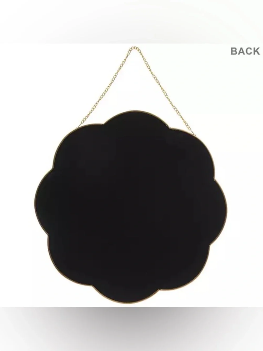 Gold Scalloped Metal Wall Mirror